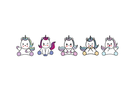 Unicorn Kawaii Illustration