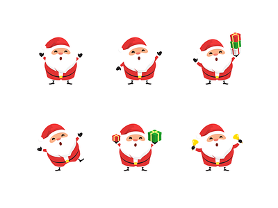 Cute Santa Claus Illustration art cartoon celebration character cheerful christmas claus cute design gift greeting happy holiday illustration merry red santa vector winter xmas