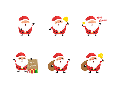 Cute Santa Claus Illustration art cartoon celebration character cheerful christmas claus cute design gift greeting happy holiday illustration merry red santa vector winter xmas