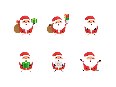 Cute Santa Claus Illustration art cartoon celebration character cheerful christmas claus cute design gift greeting happy holiday illustration merry red santa vector winter xmas