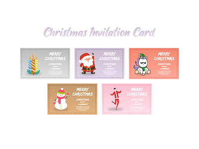 Christmas Invitation Card background card celebration christmas decoration design greeting holiday illustration invitation merry new ornament party poster season template vector winter year