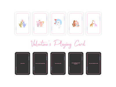 Valentine's Playing Card background beautiful card celebration cute day game greeting happy heart holiday illustration love play red romantic symbol valentine vector white