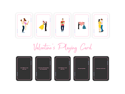 Valentine's Playing Card background beautiful card celebration cute day game greeting happy heart holiday illustration love play red romantic symbol valentine vector white