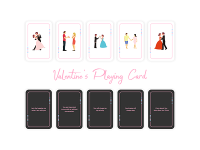 Valentine's Playing Card background beautiful card celebration cute day game greeting happy heart holiday illustration love play red romantic symbol valentine vector white