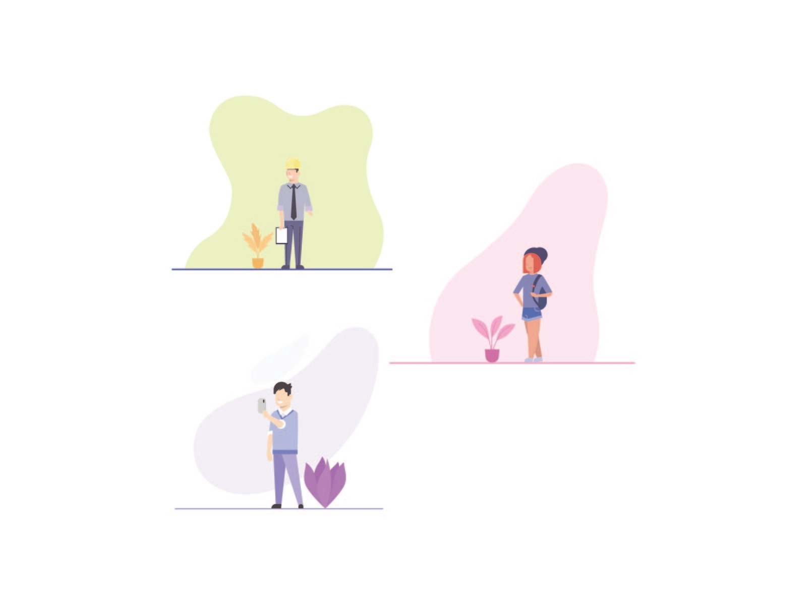 Person Graphic Icon Set Cute by Geometric Space Studio on Dribbble