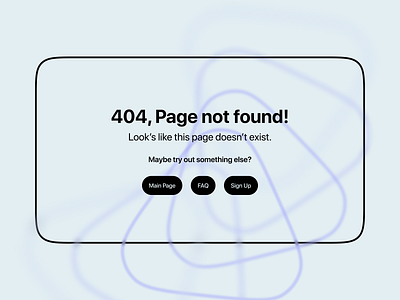 Daily UI Challenge - Day 5 - 404 Page 404 blue challenge corner smoothing daily ui challenge illustration purple simple ui website white