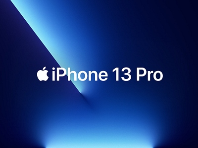 iPhone 13 Pro advertising apple banner blue concept graphic design image iphone iphone 13 iphone 13 pro logo new iphone sf pro simple