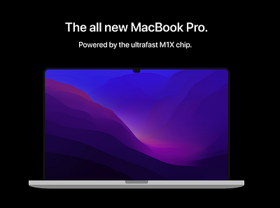 M1X MacBook Pro Concept advertising apple concept laptop m1x macbook macos notch tech tech concept
