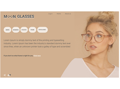 Glasses sales website design glasses website ui ui design ux ux design web design website website design