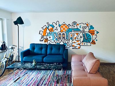 Office Mural - mutz by Alba De Zanet on Dribbble
