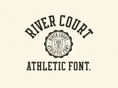 River Court Font Family apparel badge design branding college collegiate font font design fonts fontself graphic design icons lettering logo retro stamp type design typography university varsity vintage