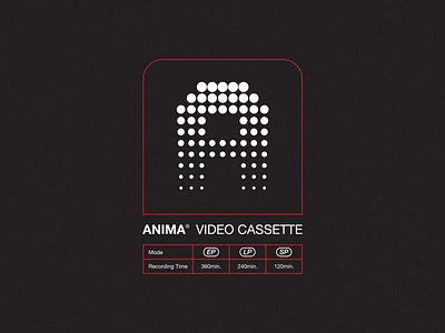 Anima: VHS #2 80s apparel apparel design brand design brand identity branding clothing graphic design logo logo identity nostalgia retro streetwear synthwave vcr vhs vintage