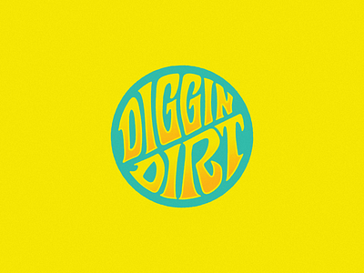 Diggin Dirt 70s band band logo brand design brand identity branding custom lettering diggin dirt graphic design hand lettering hippies hippy lettering logo logo identity psychedelic retro design vintage vintage design woodstock