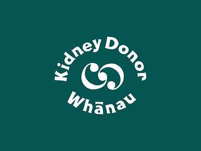 Kidney Donor Whānau brand design brand identity branding charity logo graphic design hand lettering kidney kidney charity kiwi kowhaiwhai logo logo identity maori medical new zealand nz design support network