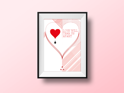 Love will tear us apart alphanought design heart joy division poster print red