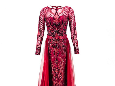 Evening Gown red evening gown modest wear modesty wear women cloths