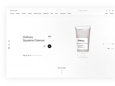 Not so Ordinary design ecommerce landing page minimal premium shopping app ui ux