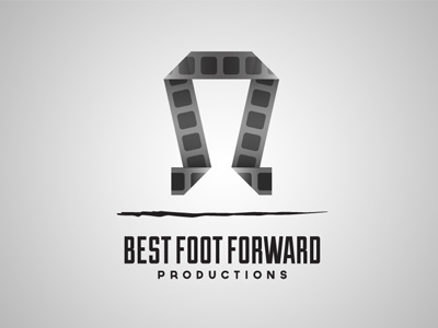 Best Foot Forward Productions Logo #2 branding design film logo movie production company