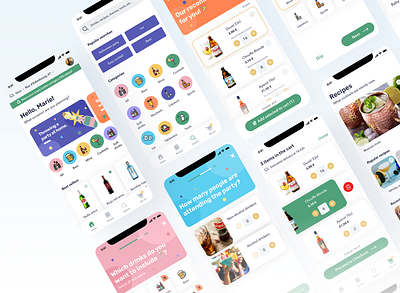 Mobile Drink Delivery Service Design app design ecommerce graphic design mobile ui ux