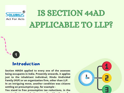 Is Section 44AD applicable to LLP? company incorporation in chennai