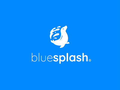 Blue Splash 3 animal blue blue splash brand branding logo logo design seal splash