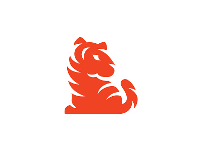 Tiger Cub animal brand branding cub custom design identity logo red tiger vector