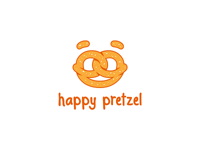 Happy Pretzel ancitis food fun happy logo pretzel smile yellow