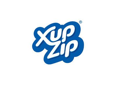 XupZip™ ancitis blue branding custom food freezer identity jay lettering logo logo design storage bags typography xupzip