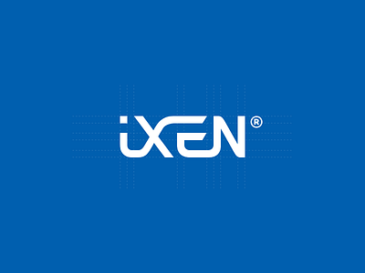 iXEN blue logo smart tech white