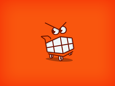 That Angry Cart ancitis angry cart design game logo red shopping teeth