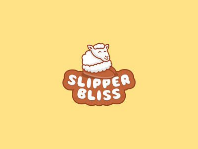 Slipper Bliss bliss happy logo sheep slipper warm white wool yellow