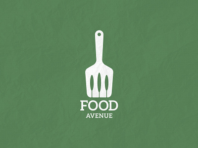 Food Avenue ancitis avenue food green kitchen logo negative space spatula tree trees