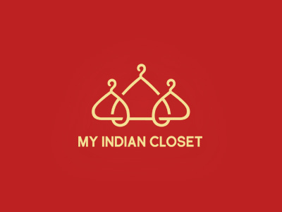 My Indian Closet apparel design fashion hanger india logo