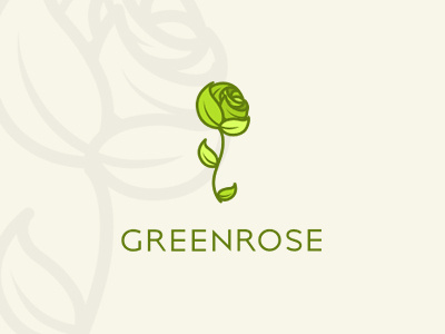 Green Rose beauty design eco flower fresh friendly green logo medicine natural plant rose