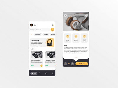 e commerce store-headphone 🎧 appdesign design designer dribble figma graphic design graphicdesign headphone interface ui uidesign uxdesign webdesigner