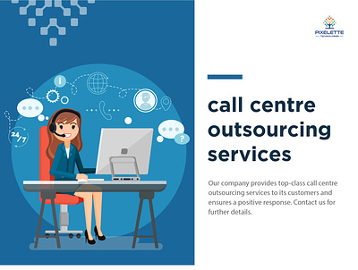 Call Center Outsourcing Services | Pixelette Technologies branding call center companies near me call center services call centers near me design top10 call centers in the world vector visual design