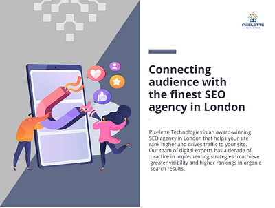 Connecting audience with the finest SEO agency in London branding design digital digital marketing company seo