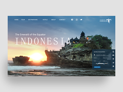 Wonderful Indonesia landing page design adobe xd figma flutter interface landing page topdesign travel app ui ui ux ui design uidesign uiux user interface ux uxui vacation web webdesign website