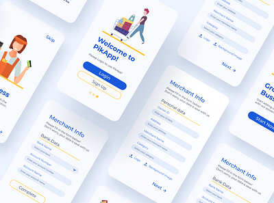 PikApp Registration Mobile UI Design figma food app interface portfolio registration form ui ui ux