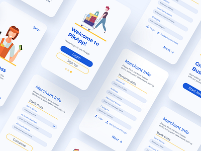 PikApp Registration Mobile UI Design