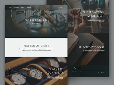 Royal Watch Website Design elegant design figma landing page luxury design portfolio ui watches