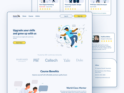 Kampus Indonesia Website Design (Unofficial) course education figma indonesia interface landing page uiux website