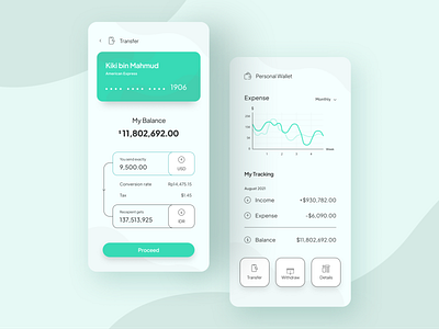 Digital Money Managing Concept App