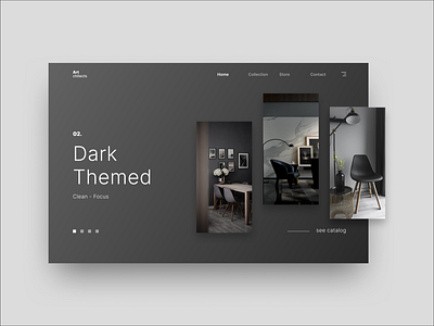 ArtChitects Website Design darkmode figma furniture interface landing page ui ui ux uiux