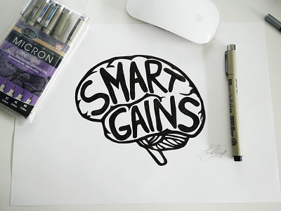 SMARTGAINS Logo Concept brain logo logo concept logotype