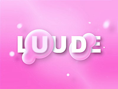LUUDE bubbles logotype typography