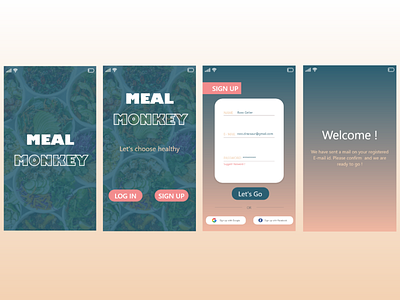 Sign Up for food delivery app app dailyui design food app signup