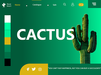 DailyUI#003 cactus dailychallenge dailyui landing page design landingpage