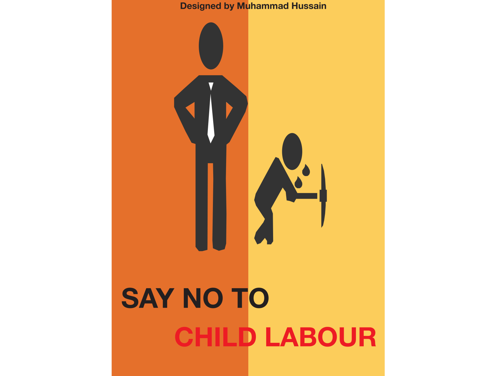 Child Labour poster by Muhammad Hussain on Dribbble