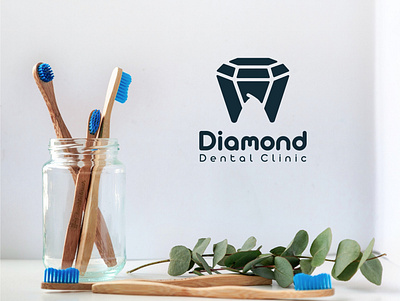 Diamond dental clinic Logo design adobe illustrator branding design graphic design logo